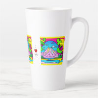 I Love Latte -psychedelic mountain, stream & trees