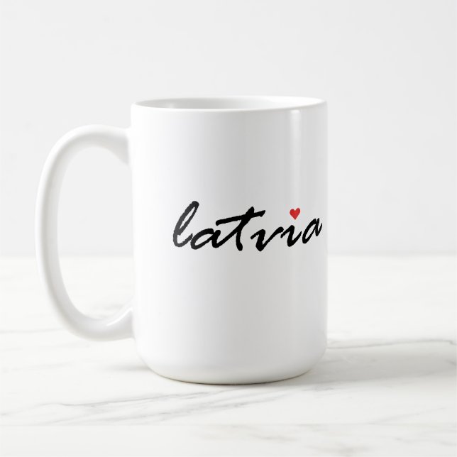 I love Latvia Coffee Mug (Left)