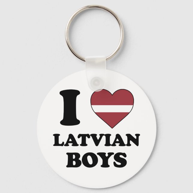 I love Latvian boys Key Ring (Front)