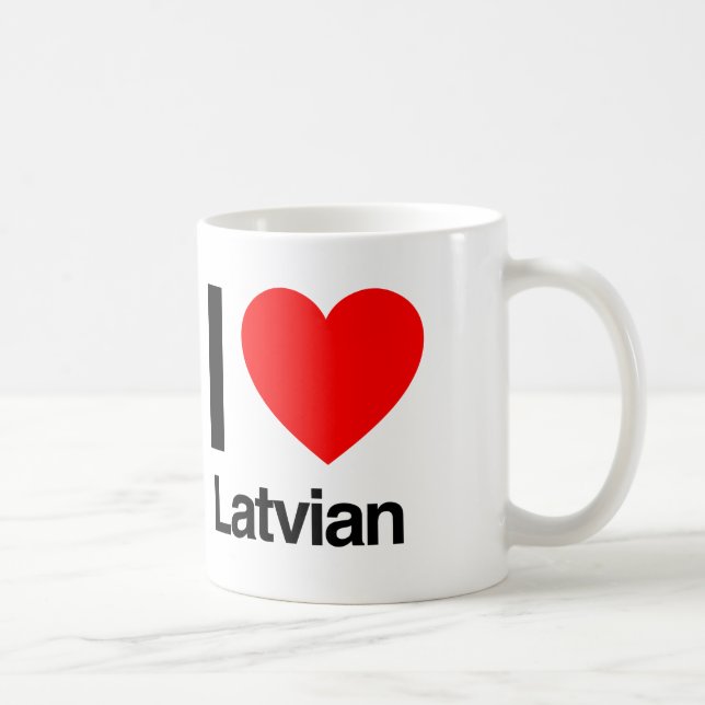i love latvian coffee mug (Right)