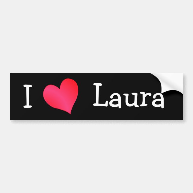 I Love Laura Bumper Sticker (Front)