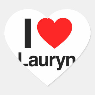 i love lauryn heart sticker
