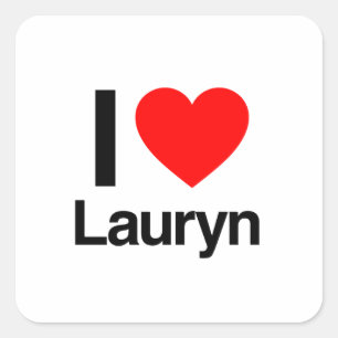 i love lauryn square sticker