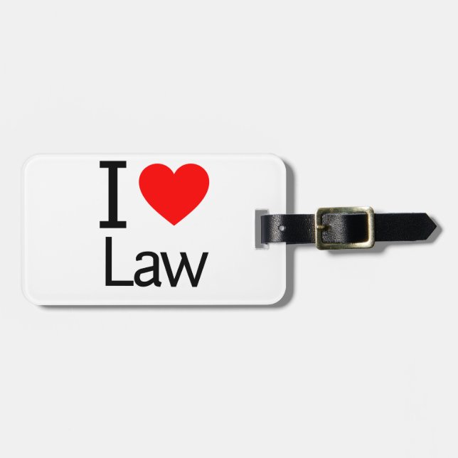 I Love Law Luggage Tag (Front Horizontal)