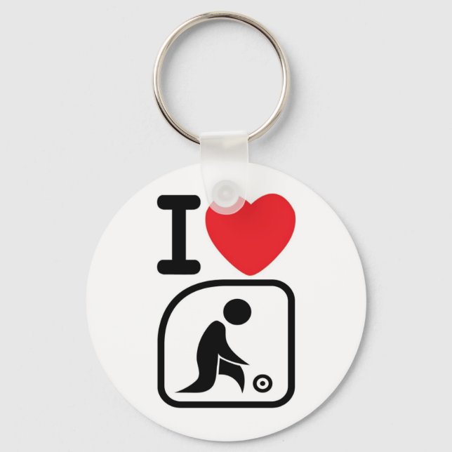 I love lawn bowls key ring (Front)