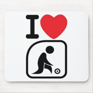 I love lawn bowls mouse mat