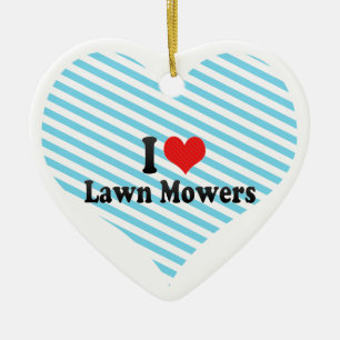 I Love Lawn Mowers Ceramic Tree Decoration