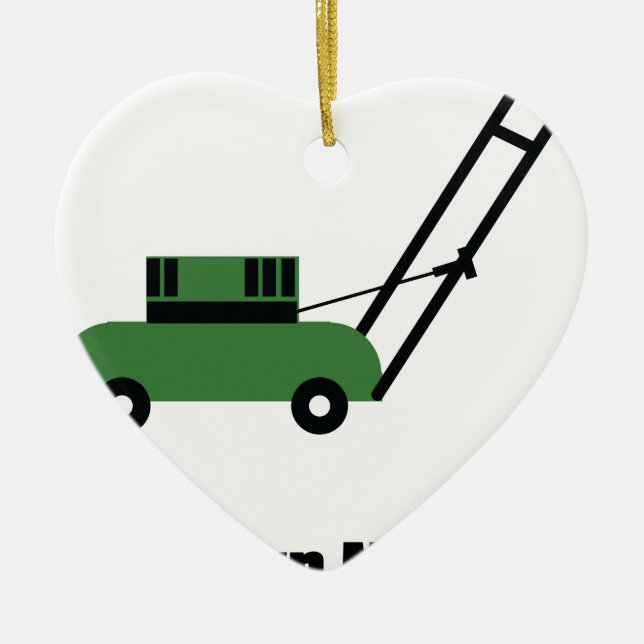 I love Lawn Mowers Ceramic Tree Decoration (Front)