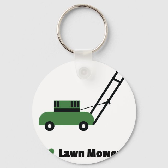 I love Lawn Mowers Key Ring (Front)