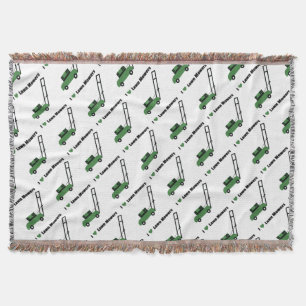 I love Lawn Mowers Throw Blanket