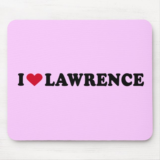 I LOVE LAWRENCE MOUSE MAT (Front)
