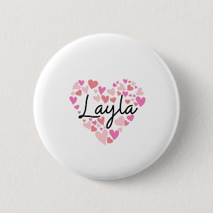 I love Layla 6 Cm Round Badge