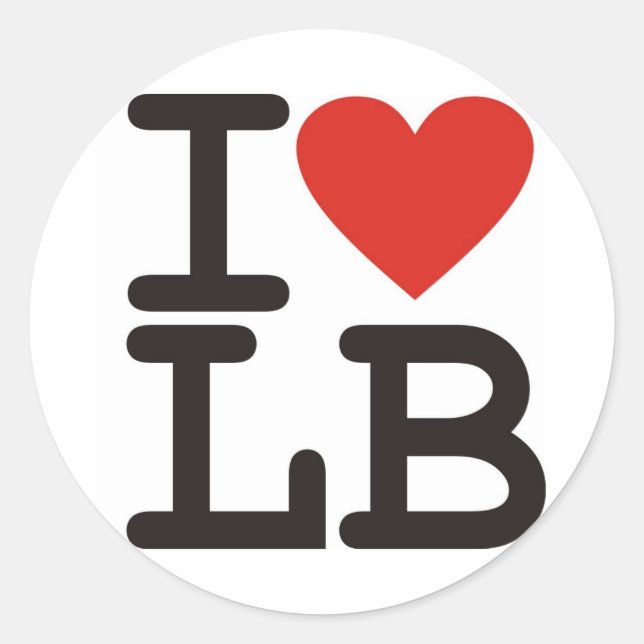 I Love LB Sticker (Front)