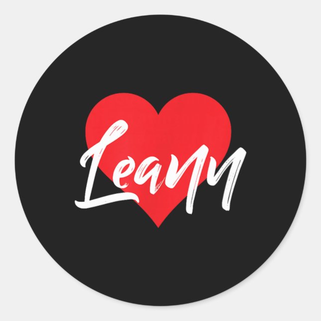 I Love Leann First Name Classic Round Sticker (Front)