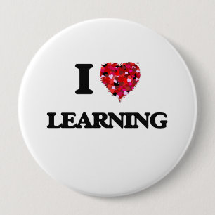 I Love Learning 10 Cm Round Badge