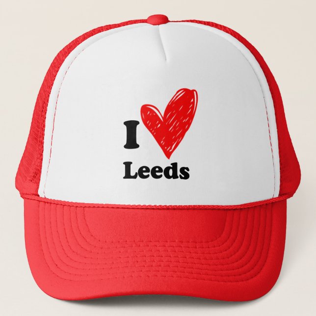 I love Leeds Trucker Hat (Front)