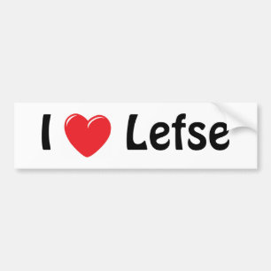 I Love Lefse Bumper Sticker