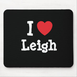 I love Leigh heart custom personalised Mouse Mat