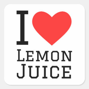 I love lemon juice square sticker