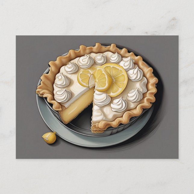 I love lemon meringue pie postcard (Front)