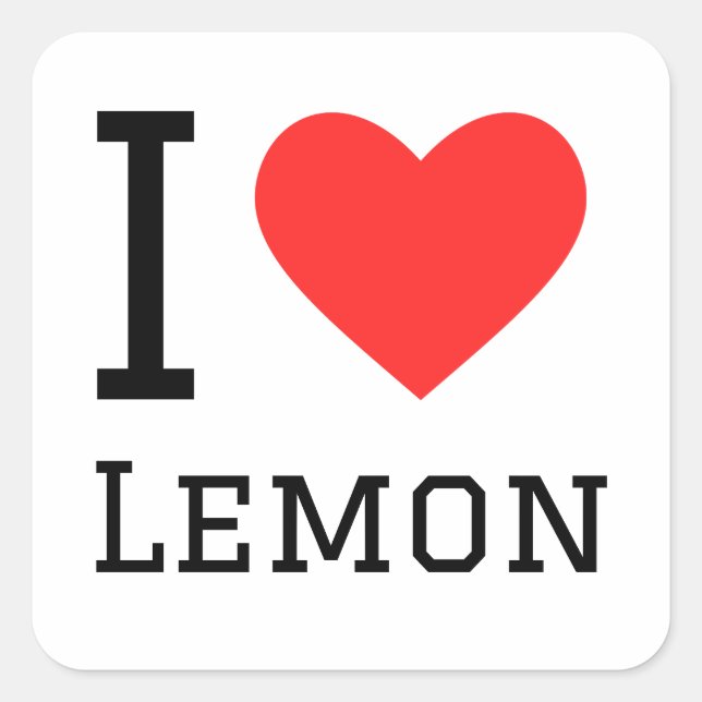 I love lemon square sticker (Front)