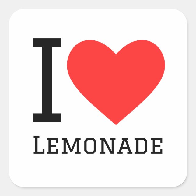 I love lemonade square sticker (Front)