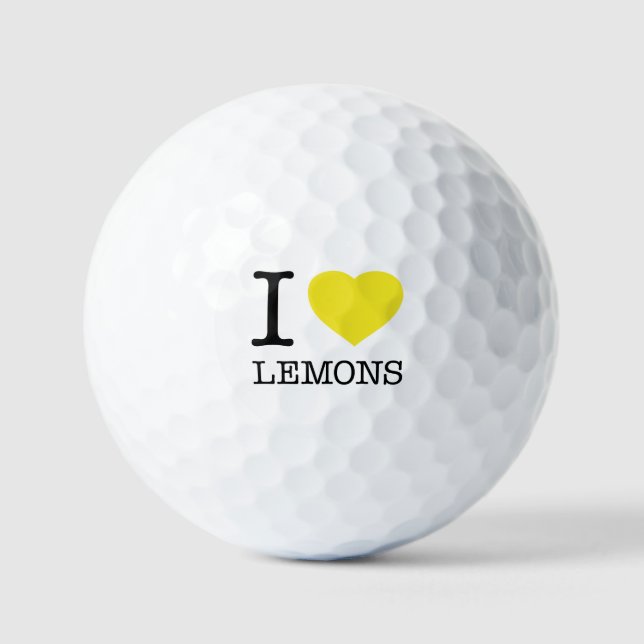 I LOVE LEMONS GOLF BALLS (Front)