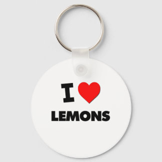 I Love Lemons Key Ring