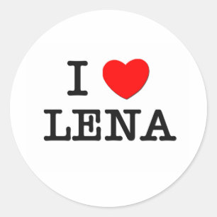 I Love Lena Classic Round Sticker
