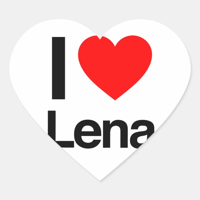 i love lena heart sticker (Front)