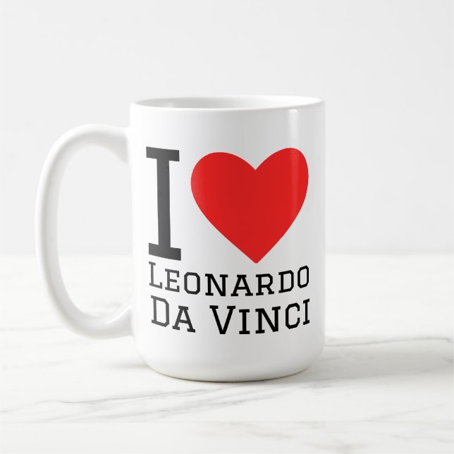 I love Leonardo da Vinci  Coffee Mug (Left)