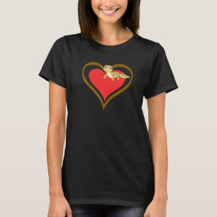 I Love Leopard Gecko Funny Gecko With Heart T-Shirt