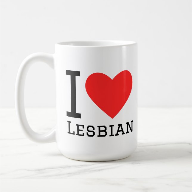 I love lesbian coffee mug (Left)