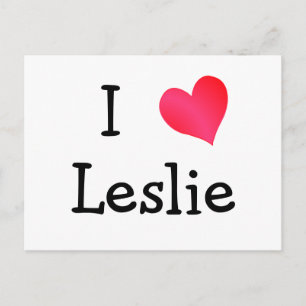I Love Leslie Postcard