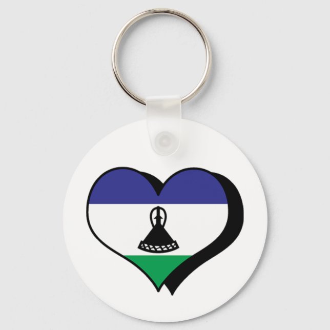 I Love Lesotho Keychain (Front)