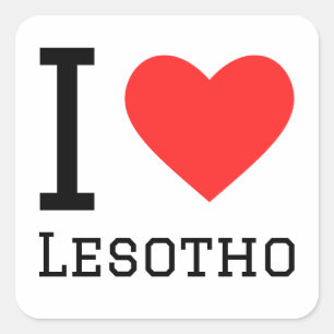 I love Lesotho  Square Sticker