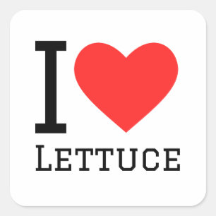 I love lettuce  square sticker