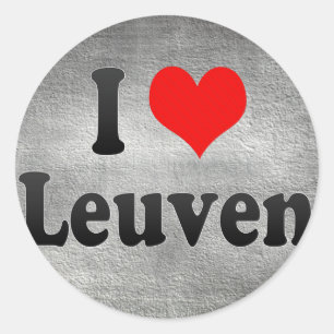 I Love Leuven, Belgium Classic Round Sticker