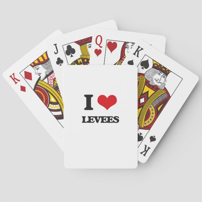 I Love Levees Playing Cards (Back)