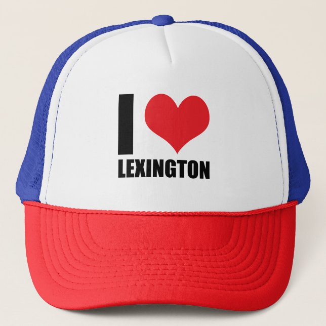 I love Lexington Trucker Hat (Front)