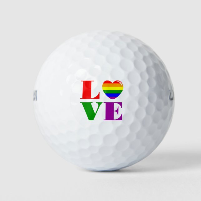 I love LGBT Golf Balls (Front)