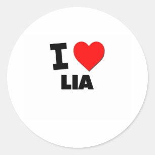 I Love Lia Classic Round Sticker