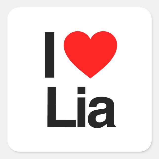 i love lia square sticker (Front)