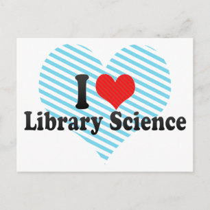 I Love Library Science Postcard