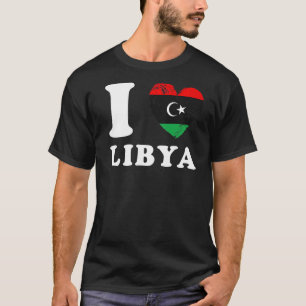 I Love Libya Heart Flag Libya T-Shirt