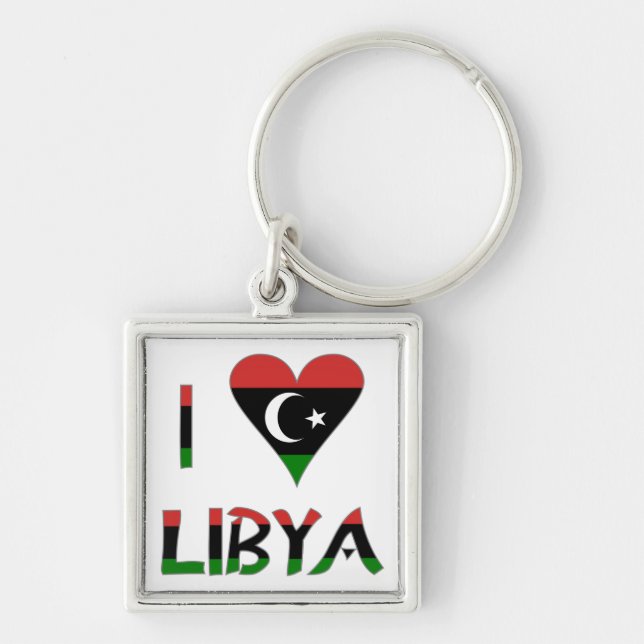 I Love Libya Key Ring (Front)