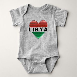 I Love Libya, Libyan Heart Baby Bodysuit