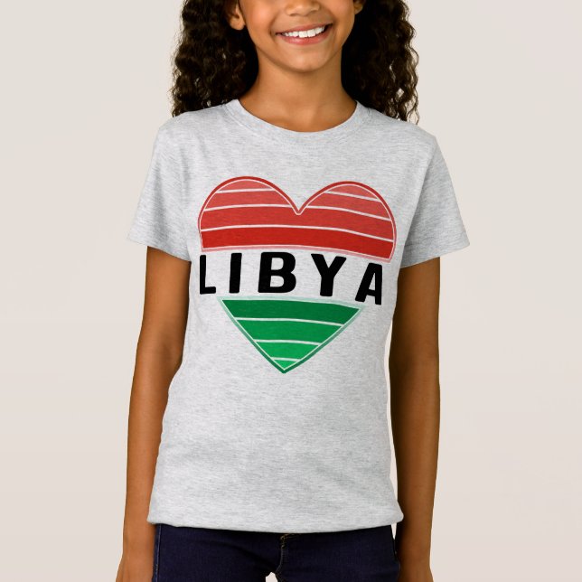 I Love Libya, Libyan Heart T-Shirt (Front)