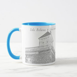 I Love Lida Belarus Architecture Castle Sketch Mug