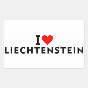 I love Liechtenstein country like heart travel tou Rectangular Sticker